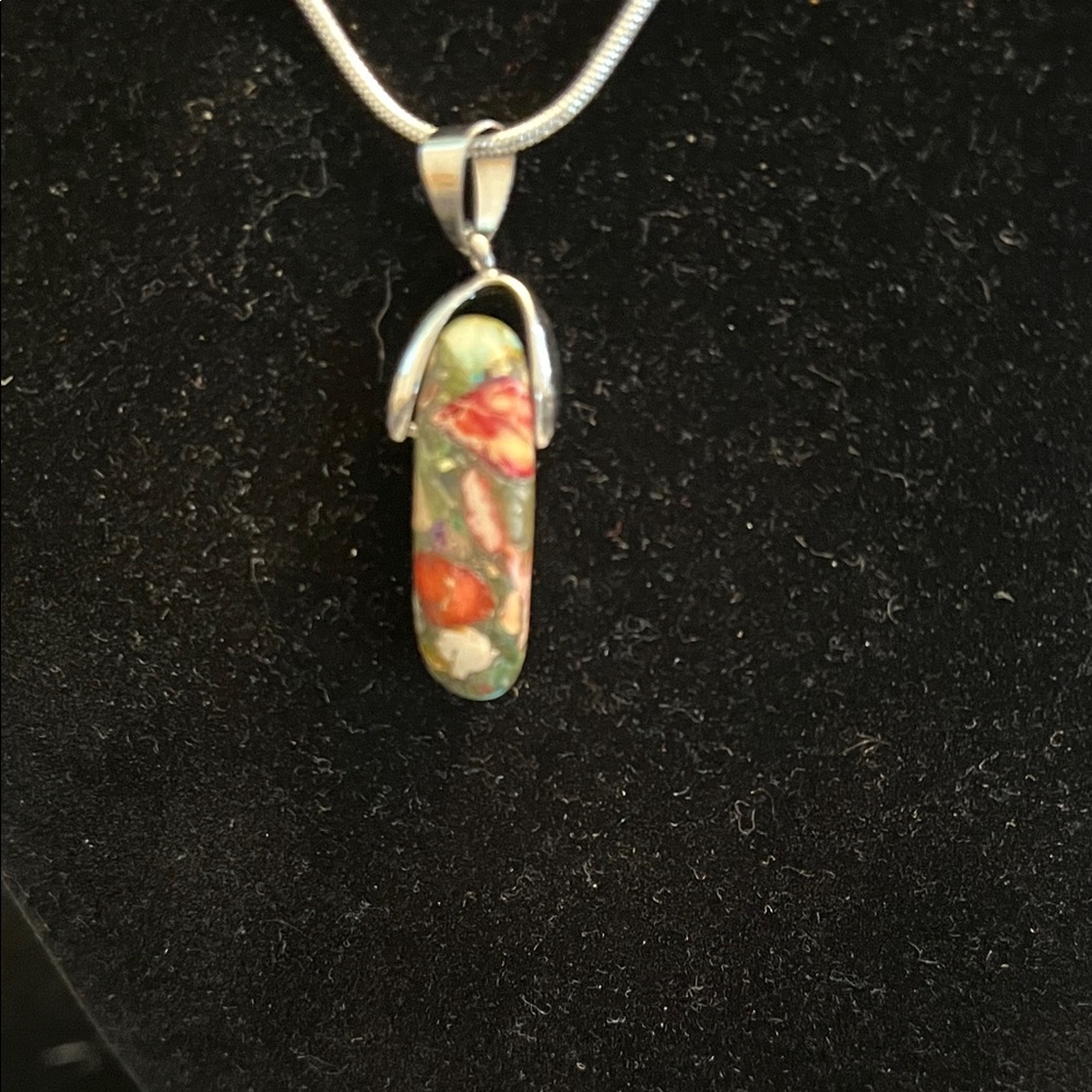Handcrafted Multicolor Floral Drop Pendant Necklace